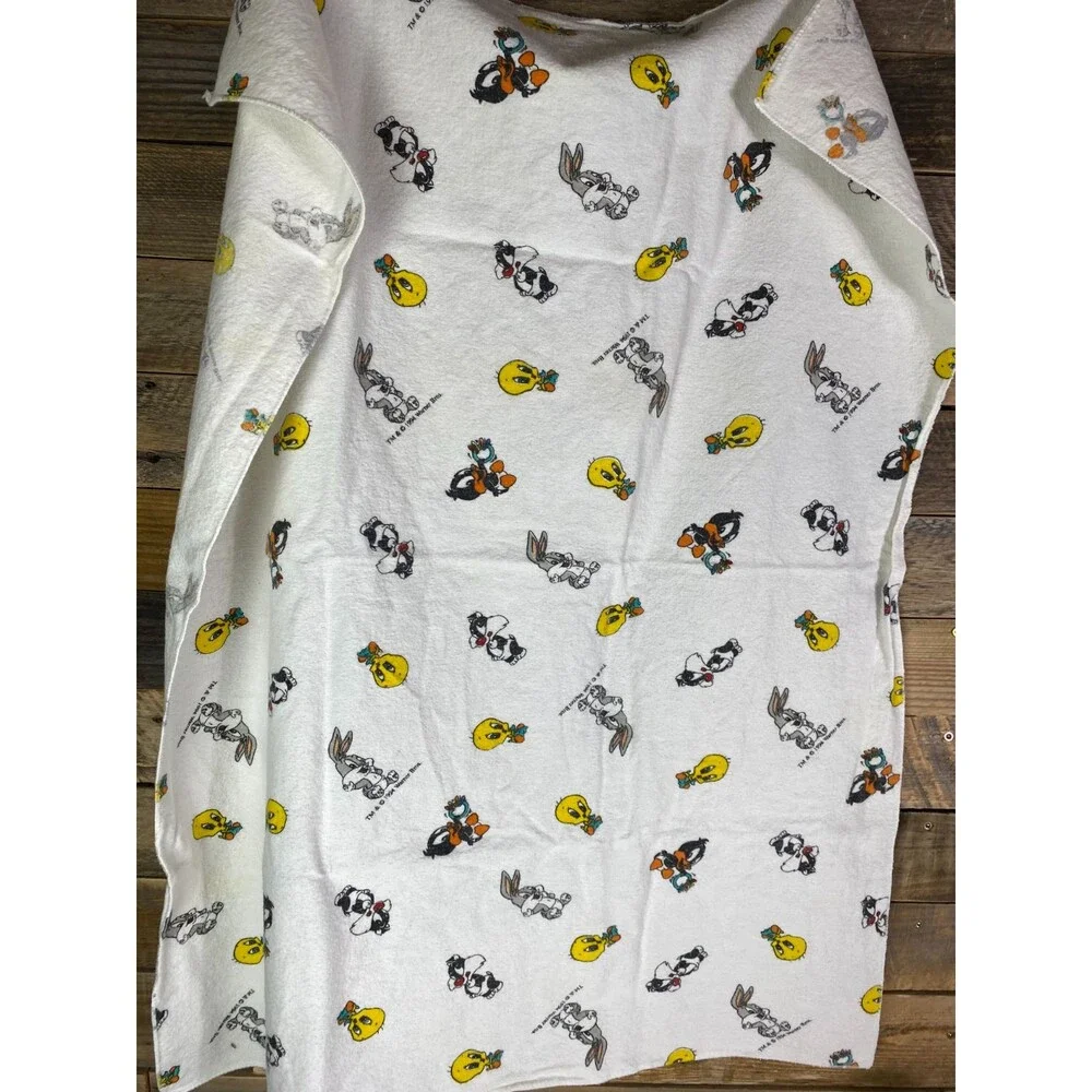 Vintage Looney Tunes Babies Receiving Blanket 1994